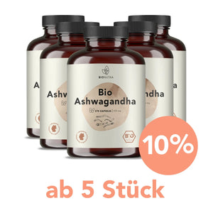 Ashwagandha Kapseln – 5er-Vorratspackung à 270 Stück mit 10 % Rabatt ab 5 Stück, vegan und hochdosiert