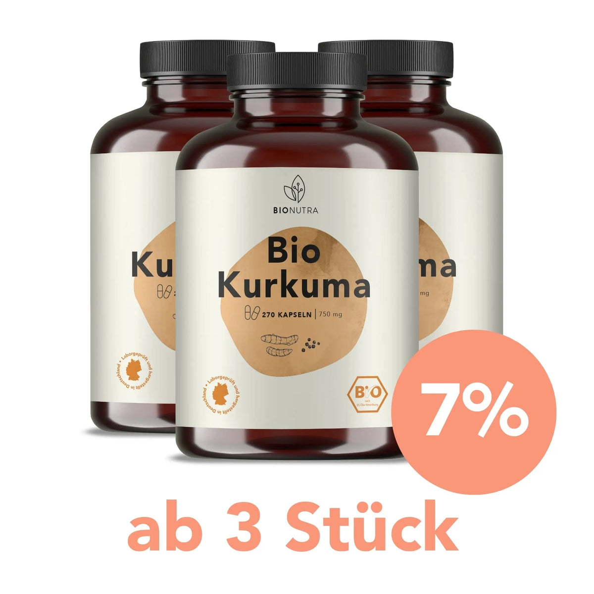 Kurkuma Pfeffer_Kapseln-Vorratspackung à 270 Stück mit 7 % Rabatt ab 3 Stück, vegan und hochdosiert