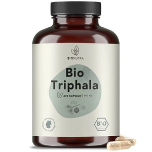 Bio Triphala_Kapseln–hochdosiert, 270 Stück in brauner PET-Dose, 600 mg pro Kapsel