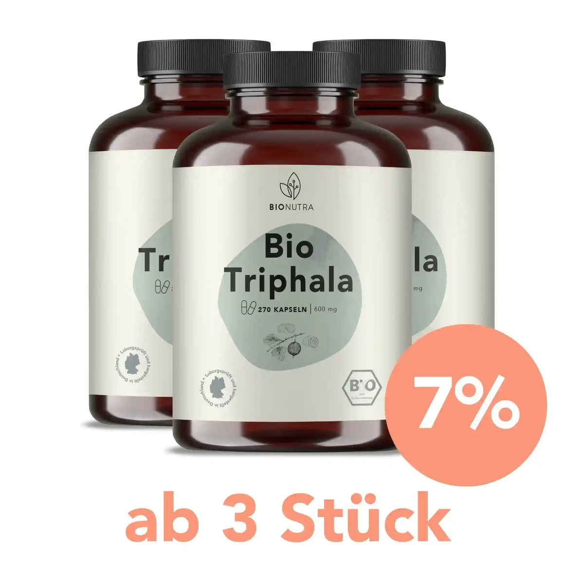 Triphala_Kapseln-3er-Vorratspackung à 270 Stück mit 7 % Rabatt ab 3 Stück, vegan und hochdosiert
