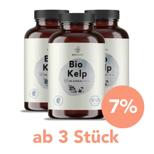 bio kelp Kapseln – 3er-Vorratspackung à 270 Stück mit 7 % Rabatt ab 3 Stück, vegan und hochdosiert