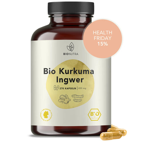 Bio Kurkuma-Ingwer-Kapseln – Mit Pfeffer & Chili