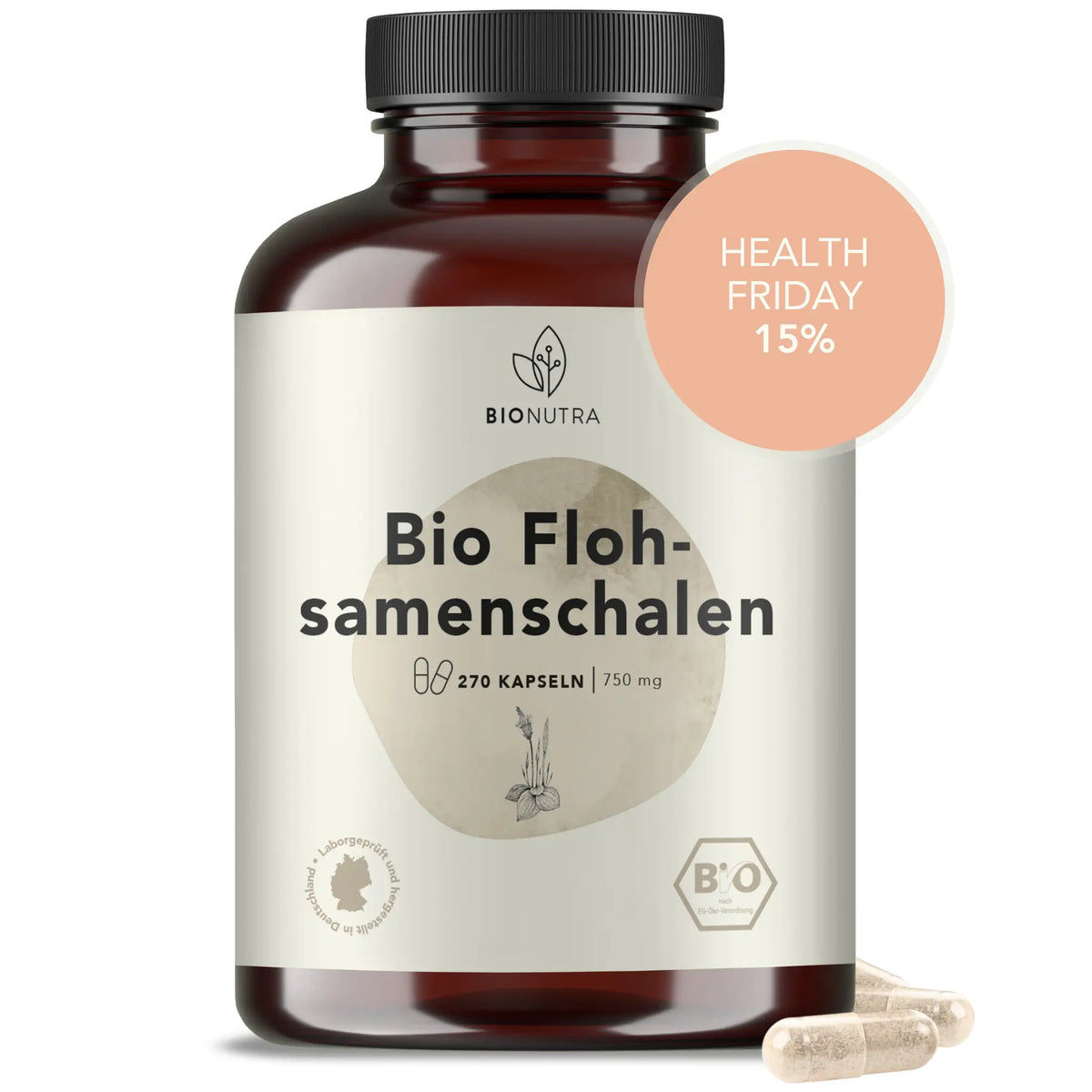 Bio Flohsamenschalen Kapseln