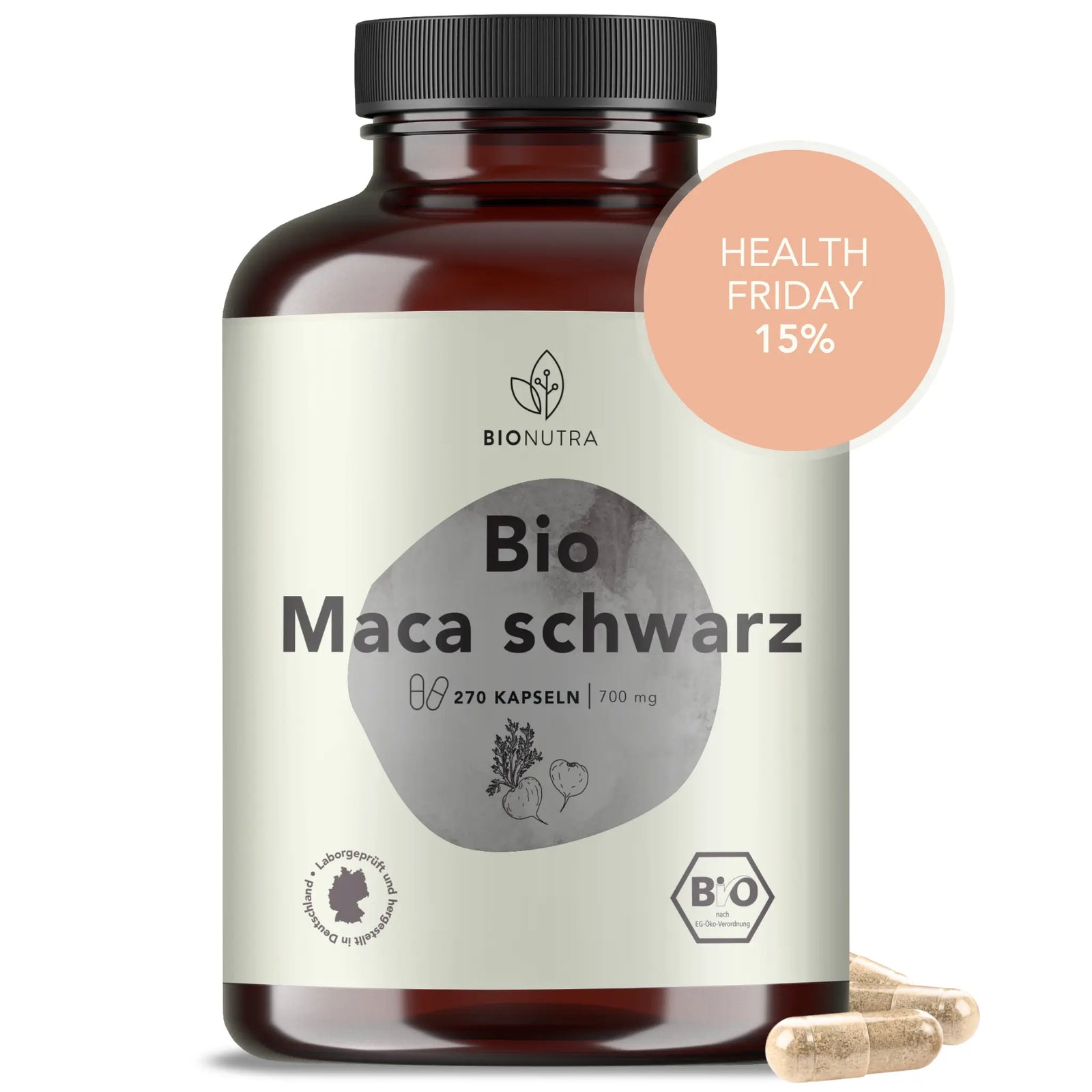 Bio schwarze Maca Kapseln