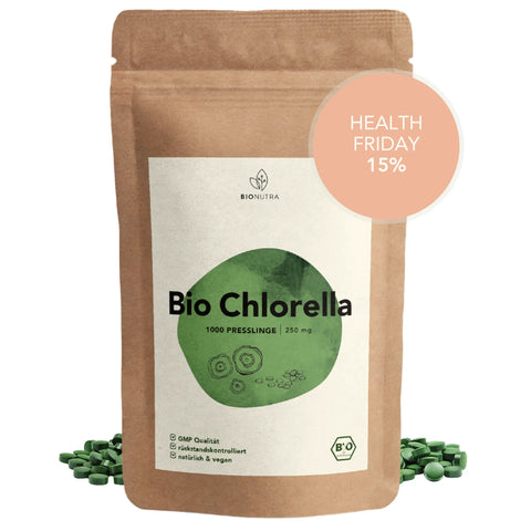 Bio Chlorella Tabletten / Presslinge , membrangebrochen