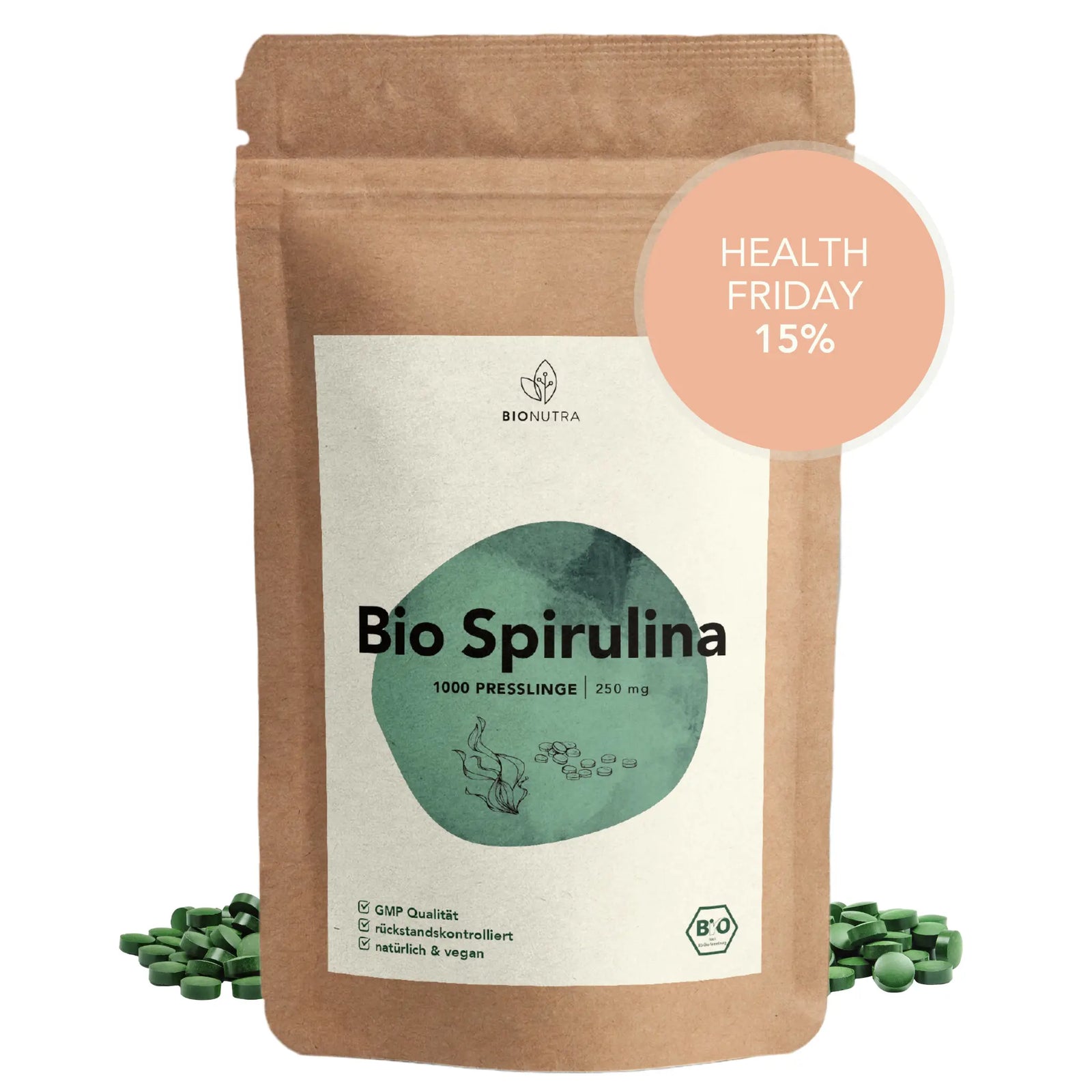 Bio Spirulina Tabletten / Presslinge