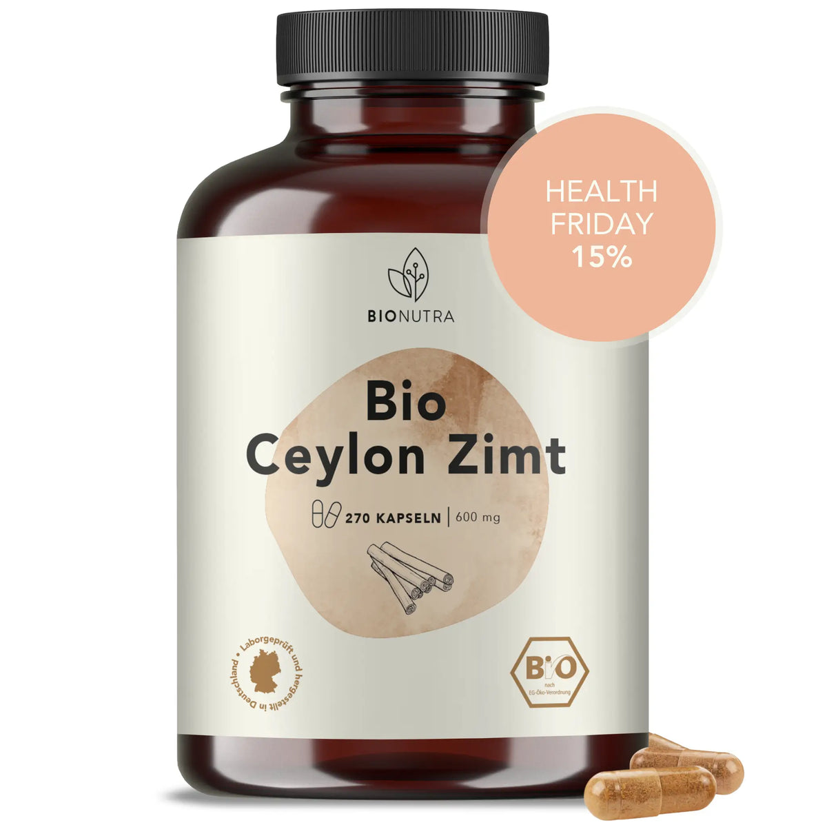 Bio Ceylon Zimt Kapseln