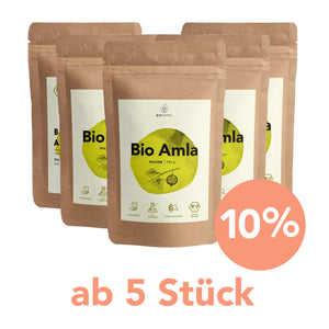 bio amla pulver – 5er-Vorratspackung à 250 g mit 10 % Rabatt ab 5 Stück, vegan und Ohne Zusatzstoffe