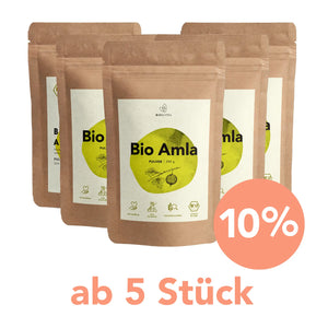 bio amla pulver – 5er-Vorratspackung à 250 g mit 10 % Rabatt ab 5 Stück, vegan und Ohne Zusatzstoffe