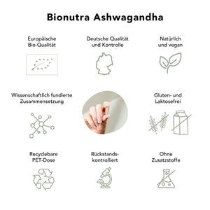 Ashwagandha_Kapseln: bio, vegan, rueckstandskontroliert, ohne Zusatzstoffe, Gluten und Laktosefrei

