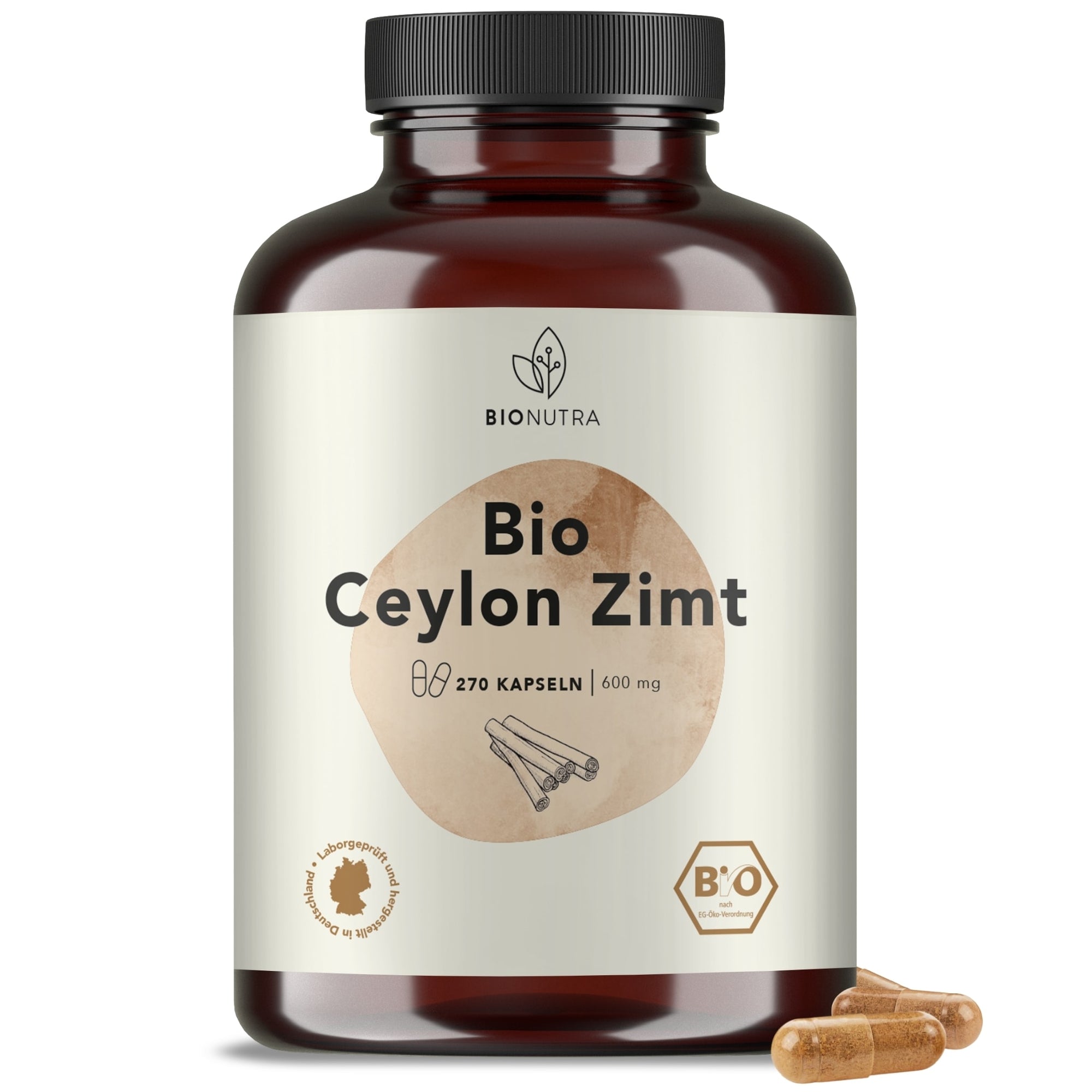 Bio Ceylon Zimt Kapseln, 600 mg