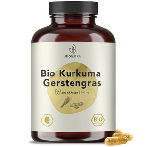 Bio Kurkuma-Gerstengras-Kapseln