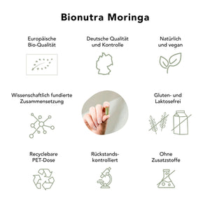 Bio Moringa Kapseln 600mg_vegan_ohnezusatzstoffe_gluten, laktosefrei