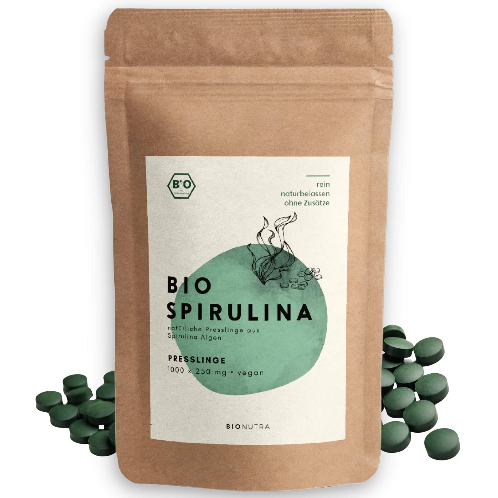 Bio Spirulina Tabletten, 250 g