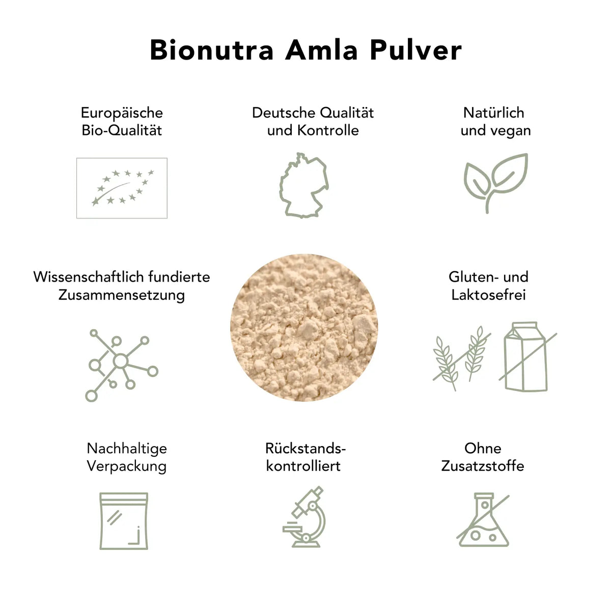 Bio Amla Pulver: bio, vegan, rueckstandskontroliert, ohne Zusatzstoffe, Gluten und Laktosefrei
