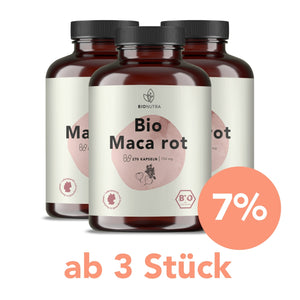 Bio Maca rot Kapseln 750mg 3er set