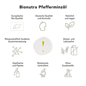 Bio Pfefferminz oel 50ml vegan_ohnezusatzstoffe_gluten, laktosefrei