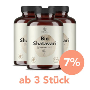 bio shatavari Kapseln – 3er-Vorratspackung à 270 Stück mit 7 % Rabatt ab 3 Stück, vegan und hochdosiert
