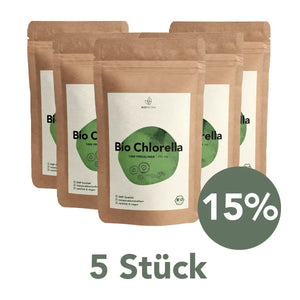 Organic Chlorella tablets / pellets, membrane-broken 