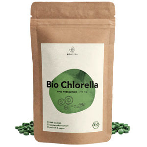 chlorella presslinge– 250 g veganes Algenpulver im umweltfreundlichen Beutel, ohne Zusatzstoffe