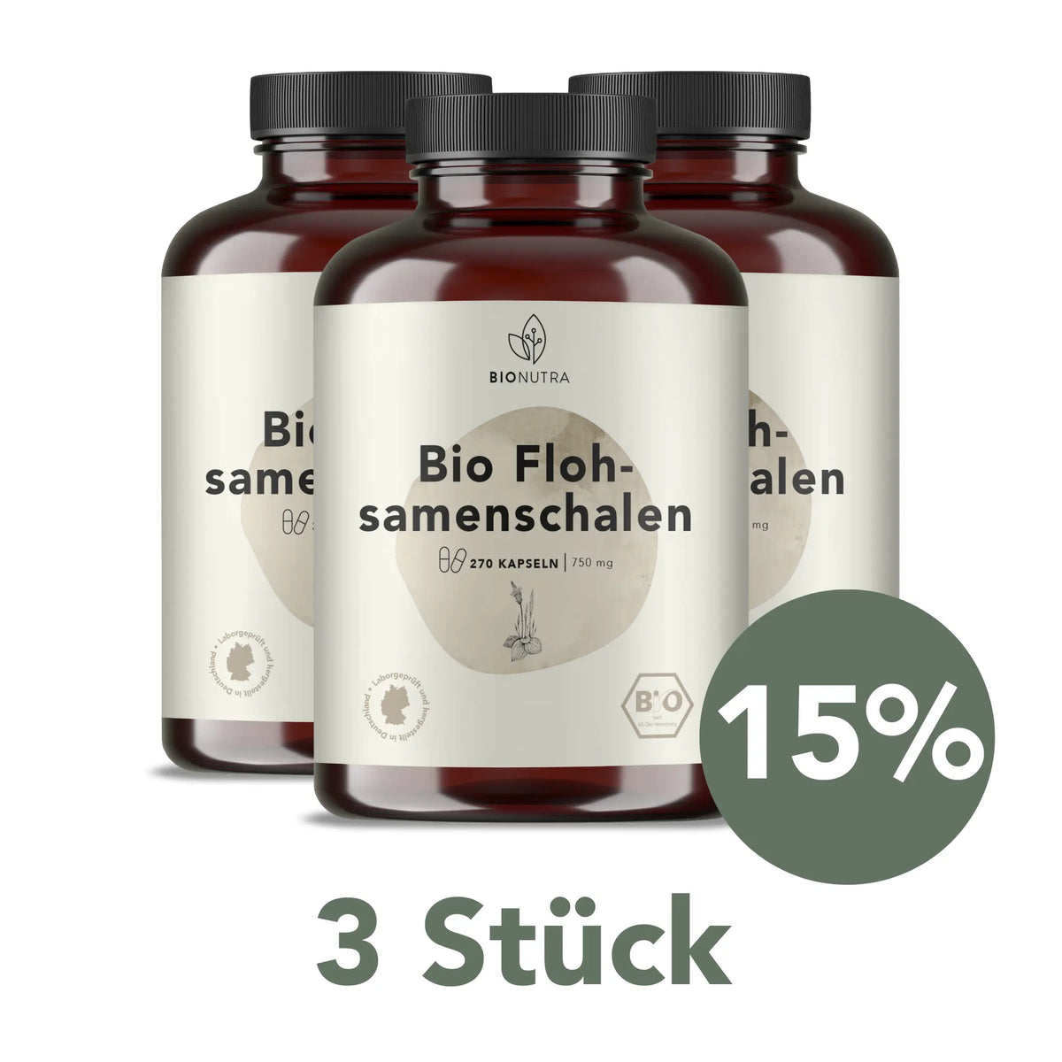 Bio Flohsamenschalen Kapseln