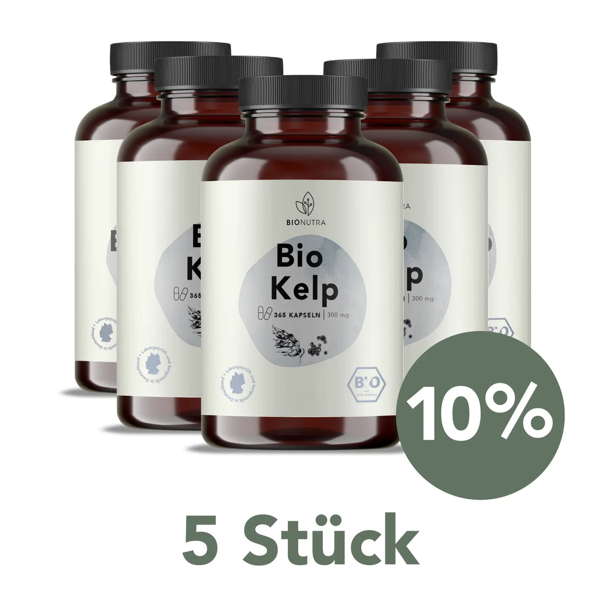 Bio Kelp Kapseln  (200 µg natürliches Jod) aus atlantischem Kelp