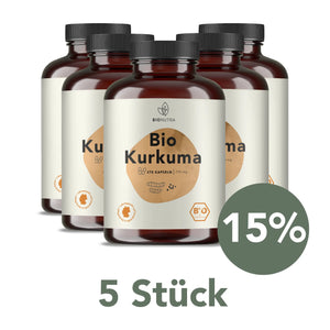 Organic turmeric capsules with black pepper 