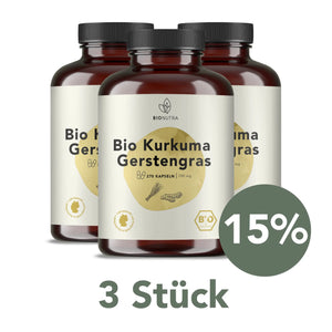 Bio Kurkuma Gerstengras Kapseln