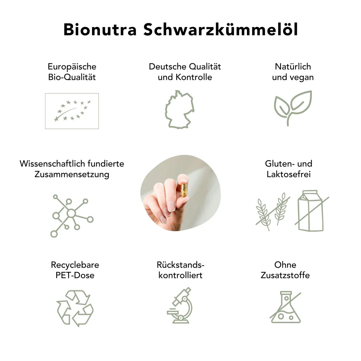 Schwarzkümmelöl_Kapseln: bio, vegan, rueckstandskontroliert, ohne Zusatzstoffe, Gluten und Laktosefrei
