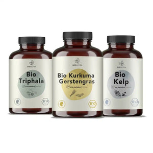 Schönheit Kur enthält Bio Kurkuma Gerstengras Kapsel, Bio Triphala Kapseln, Bio Kelp Jod Algen Kapseln